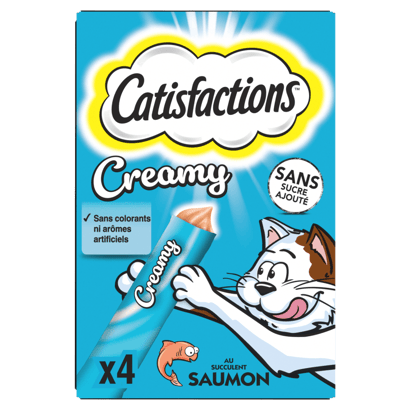 CATISFACTIONS™ Creamy Friandises au Saumon 4x10g