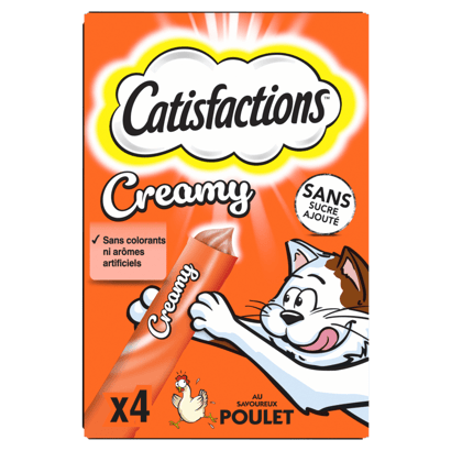 CATISFACTIONS™ Creamy Friandises au Poulet 4x10g
