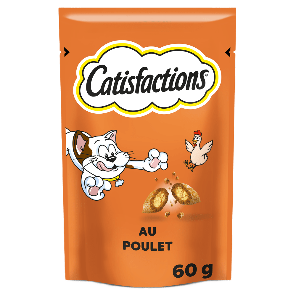 Friandises Pour Chat Adulte CATISFACTIONS Au Saumon - Sachet De 180g | Saveur Irrésistible, Ingrédients De Qualité